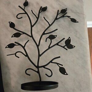 Metal Earring Tree Stand with lower holding tray